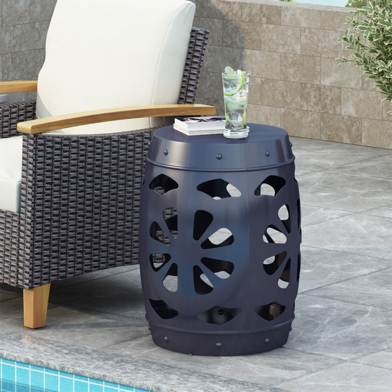 Table d'appoint en fer, table de bout, petite table de bout Kunala , Marine