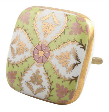 Hand Painted Square Knob