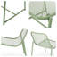 3-Piece Outdoor Seating Set - Iron Frame with Side Table​-598791709