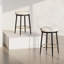 24.75'' Modern Counter Stools Set of 2,White Counter Stools with iron Frame,Sponge cushion,Footrest,suitable for Kitchen/Bedroom/Dining Room-192519986
