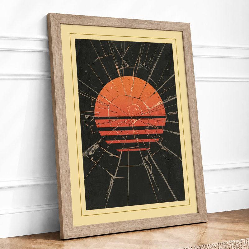 Rising Sun Art Deco - Print, A1 - 84.1 x 59.4 cm, Oak