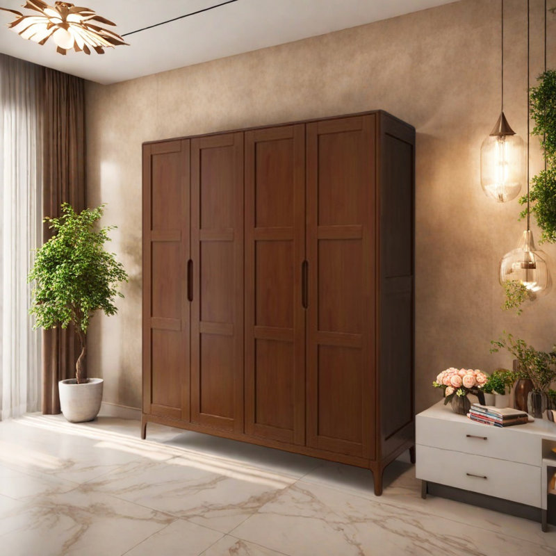 Vintage Practical Classic Wardrobe, Walnut