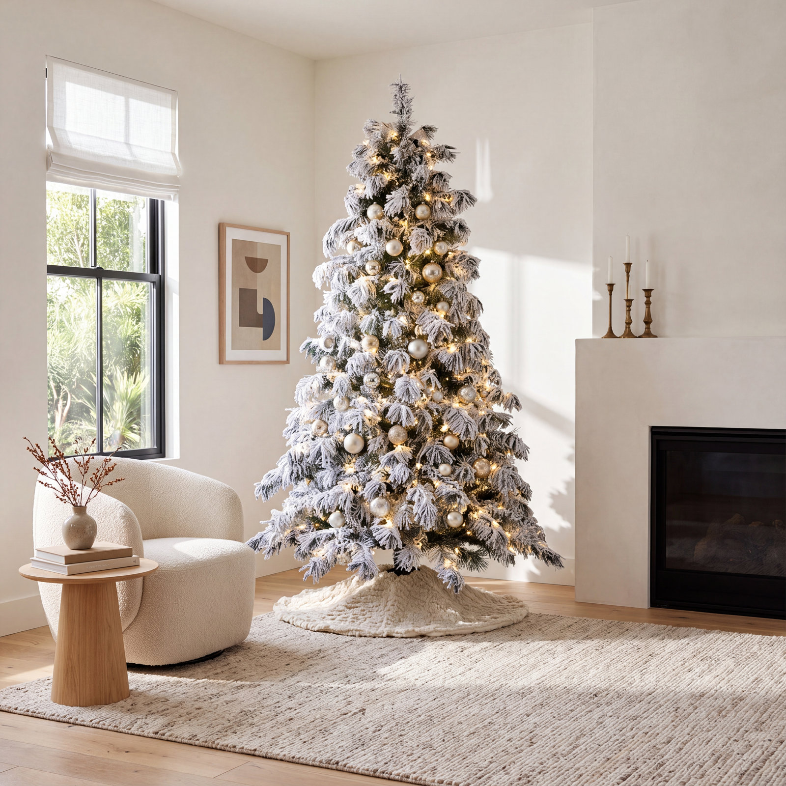90' Lighted Artificial Christmas Tree