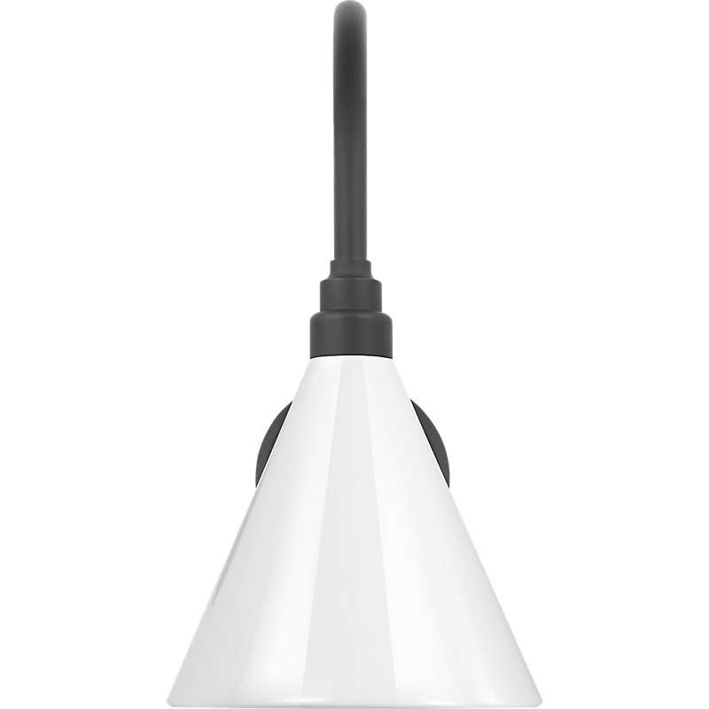Thomas O'Brien - Light Outdoor Barn Light, Matte Black, 17.5" H x 9" W x 15" D, White