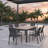 Set Of 4 Aluminum Patio Dining Chairs, 22.44 Inches Width Fully Assembled Stackable Gray Outdoor Chairs
