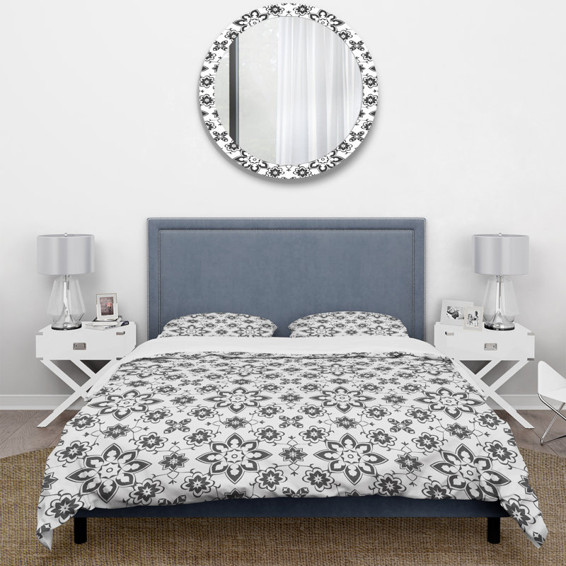 Ensemble de housse de couette Traditional Black Floral Traditional Octagon II - Traditional