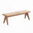 Backless Rattan Bench