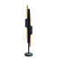 6-light black floor lamp with gold accents