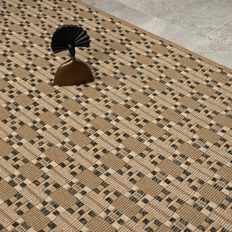Tapis d'extérieur beige crème sans couture Abani Rugs Magdaleno, Rectangulaire 2 pi x 3 pi