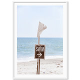 Swim Malibu Beach Print by Carly Tabak