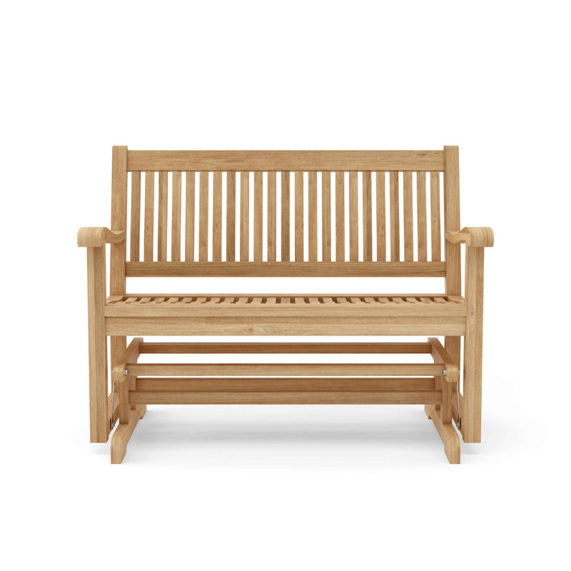 Natural Teak 4-Foot Outdoor Glider Bench