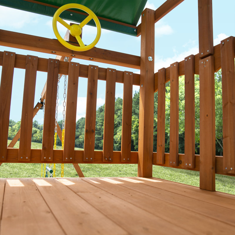 Avalon Swing Set with Trapeze Arm, Canopy Roof, No