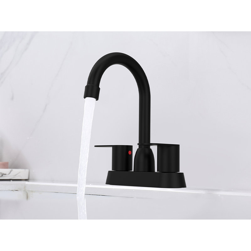 2 Bathroom Sink Faucet In Matte Black - 360 Degree Swivel Spout, Corrosion Lavatory Save Water And Energy Efficiency