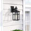 1 lumière 12 po H Applique murale d'extérieur noir mat avec détection de mouvement avec crépuscule à l'aube-795551307