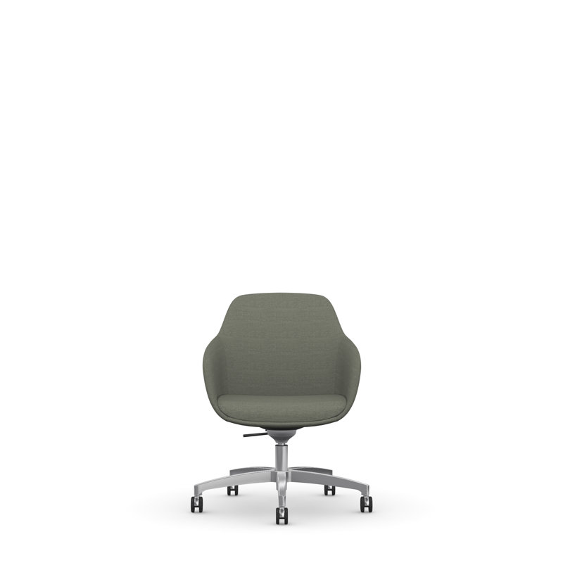Chaise de bureau pivotante rembourrée Lilly de 9 à 5 places Lilly, Mélange de polyester gris