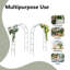 Arche de jardin 2 pièces, treillis en arche, arche en métal, résistant aux intempéries, H 94,5 po x l 55,1 po en fer noir
