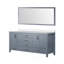 Meuble-lavabo double gris foncé de 72 po X P 22 po P, plateau en marbre de culture et Miroir-1954388179