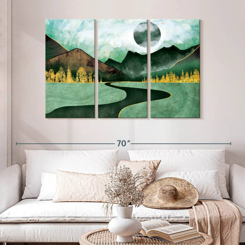Avery Abstract Green Nature, 32" H x 50" W