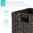 Hyacinth Storage Baskets, 5 Multipurpose Collapsible Organizers w/ Inserts-1962364157-1962364033