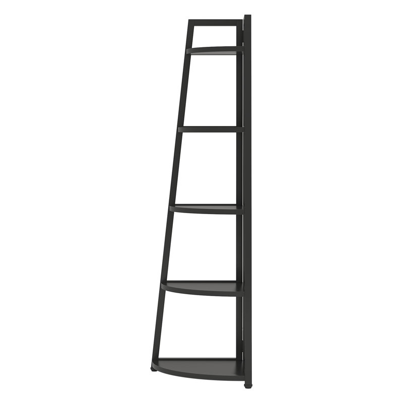 Tablette d'angle de 70,07 po de hauteur, Noir
