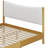 Solid Wooden Bed With  Upholstered Headboard