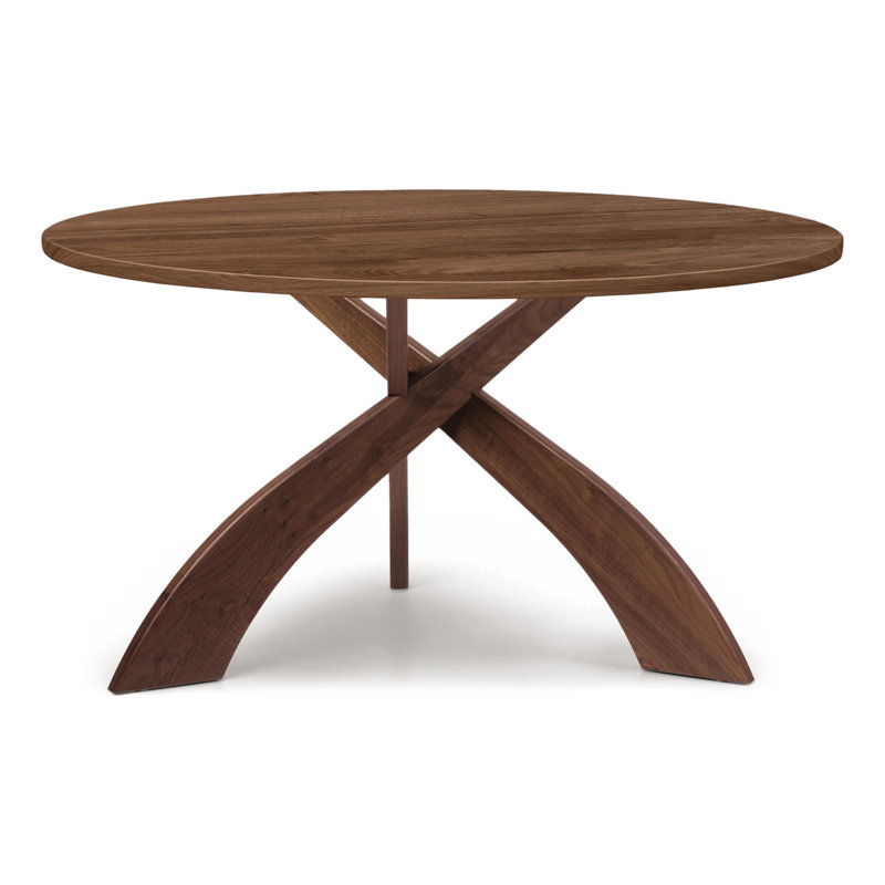 Entwine Chat Tables - Round Fixed Top Table, 48" Round, Natural Walnut