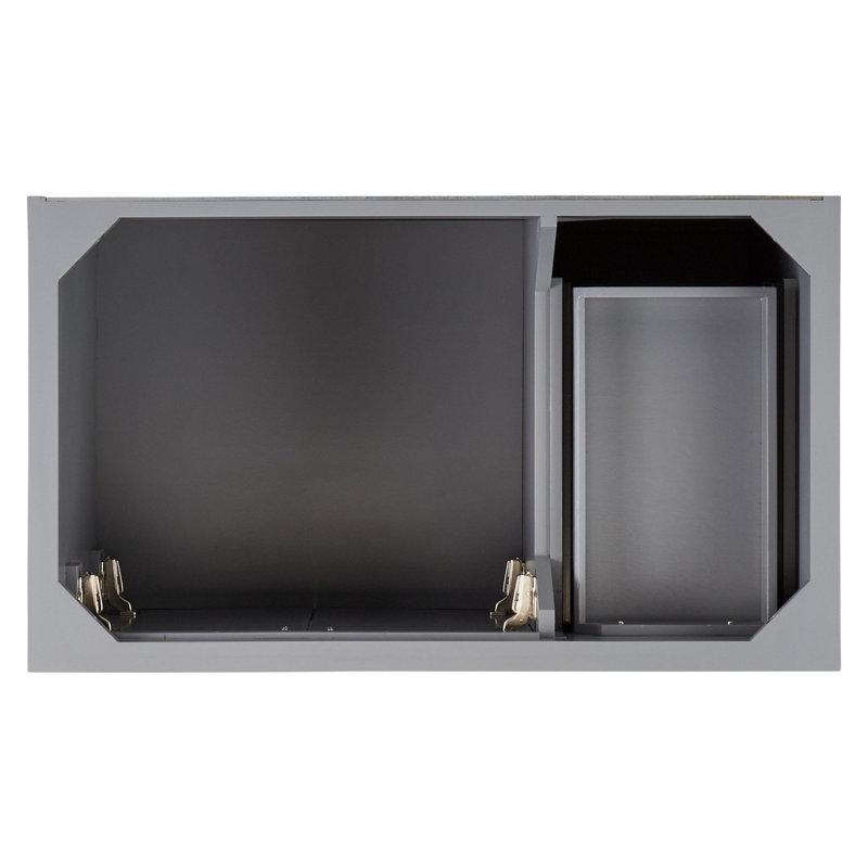 Quen 36" Freestanding Single Basin Vanity Set with Cabinet, Vanity Top, and Oval Undermount Sink, Feathered White Quartz