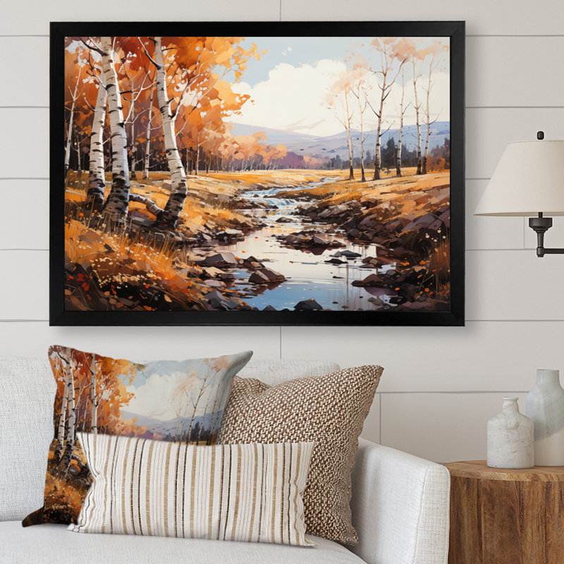 Canada Golden Hues Forest II - impression, H 34 po x l 44 po x P 1,5 po, Cadre photo noir