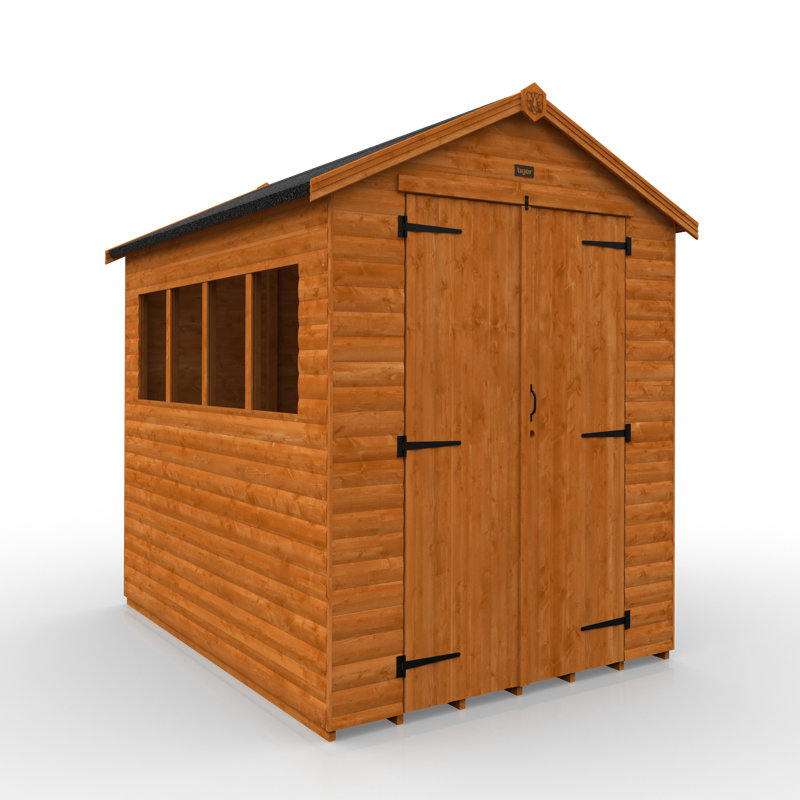 Tiger Tongue and Groove Apex Wooden Shed, 240.5cm H x 193.4cm W x 217.4cm D