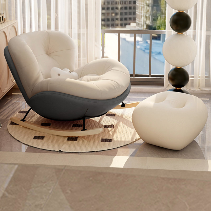 Chaise berçante Creative Fashion, Noir / brun / gris