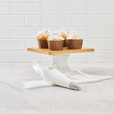 Articles de restaurant-Pâtisserie Sacs à douille de 12 x 6 pouces, 100 sacs à pâtisserie jetables - robustes, antidérapants, sac de cuisson en plastique transparent, pour décorer les gâteaux, pour les fêtes ou les boulangeries