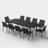 Extendable 10-Person Aluminum Outdoor Dining Table -388118561