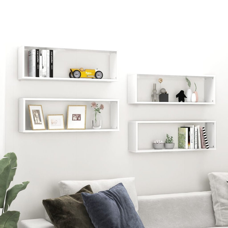 Aybree 4 Piece Accent Shelf, 26.5cm H x 80cm W x 15cm D, White