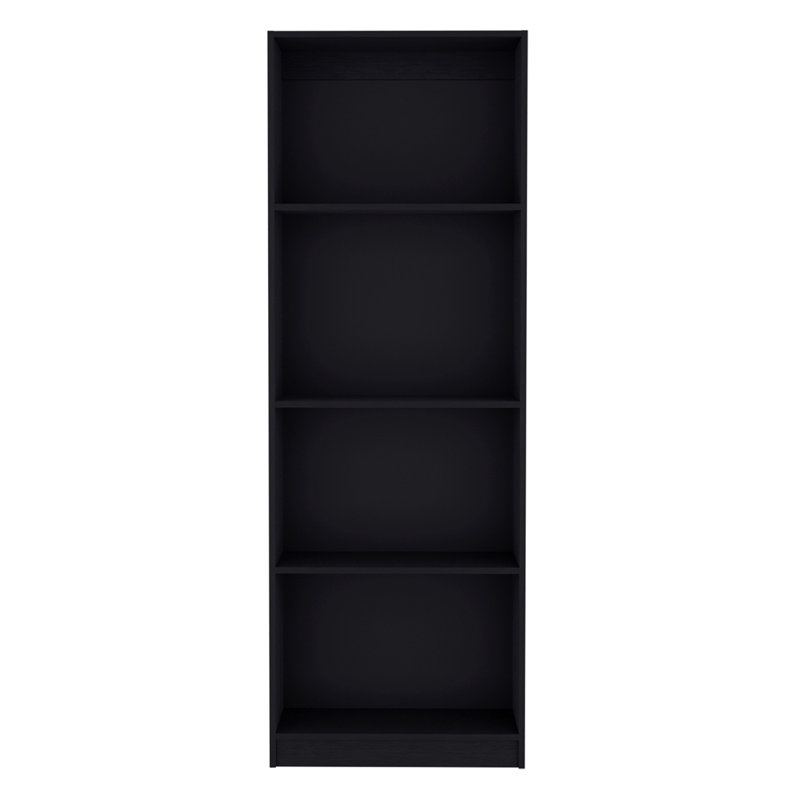 Bibliothèque avec étagère spacieuse pour livres et décor, Noir