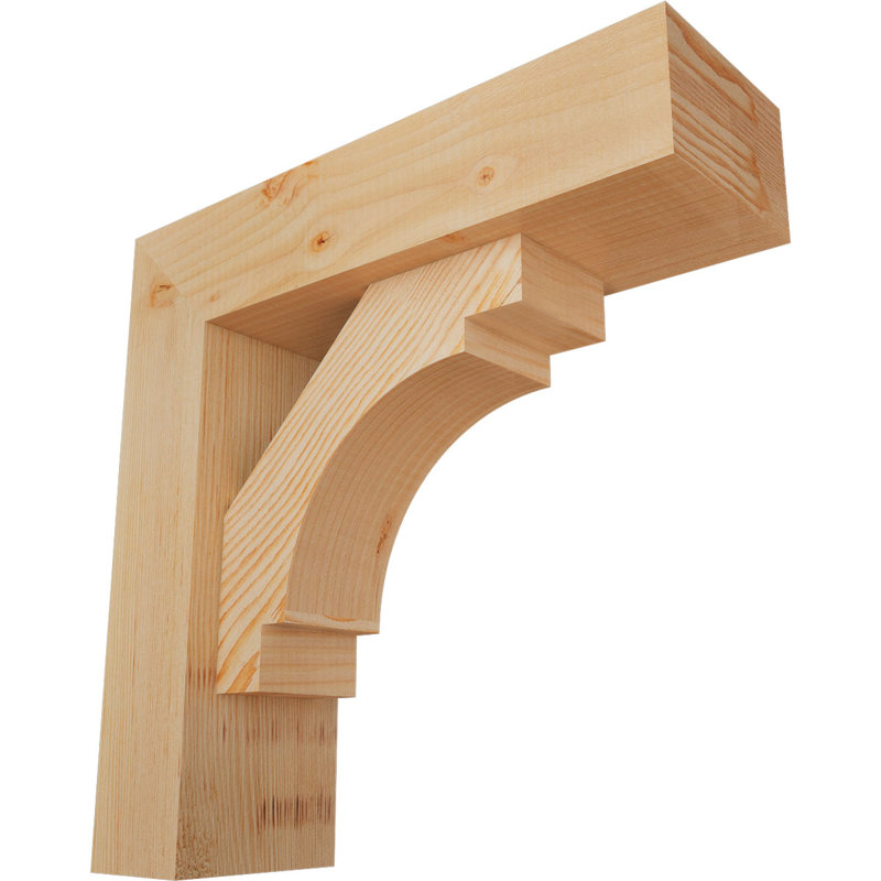 Support Merced Block avec support décalé, 18 po x 18 po, Sapin Douglas de l 5 1/2 po (lisse)