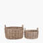 Hand Woven Wicker Laundry Hamper with Handles