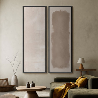 «Vintage Landscape Wall Art», ensemble de 2 toiles encadrées 20 x 60 pouces