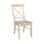 Chaise d'appoint en bois massif avec dossier croisé Dugazon Duante-14768976