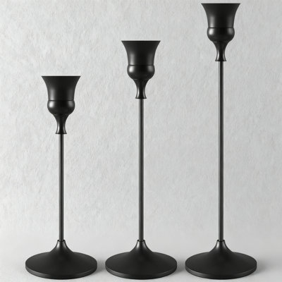 Elegant Taper Candlestick Holders Set Of 6, Durable Aluminum Alloy Candle Holders For Home Decor, Rust-Proof And Anti-Slip Design