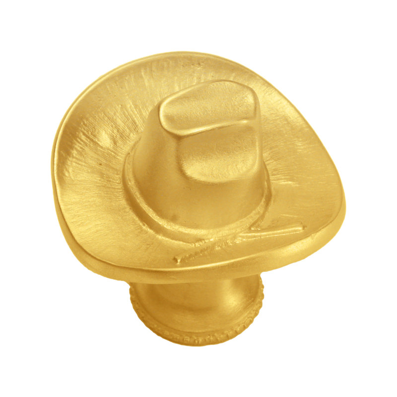 Chapeau de cowboy classique bouton en mercure doré
