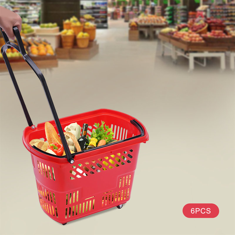 14'' H x 19'' W Utility Cart with Wheels, Red