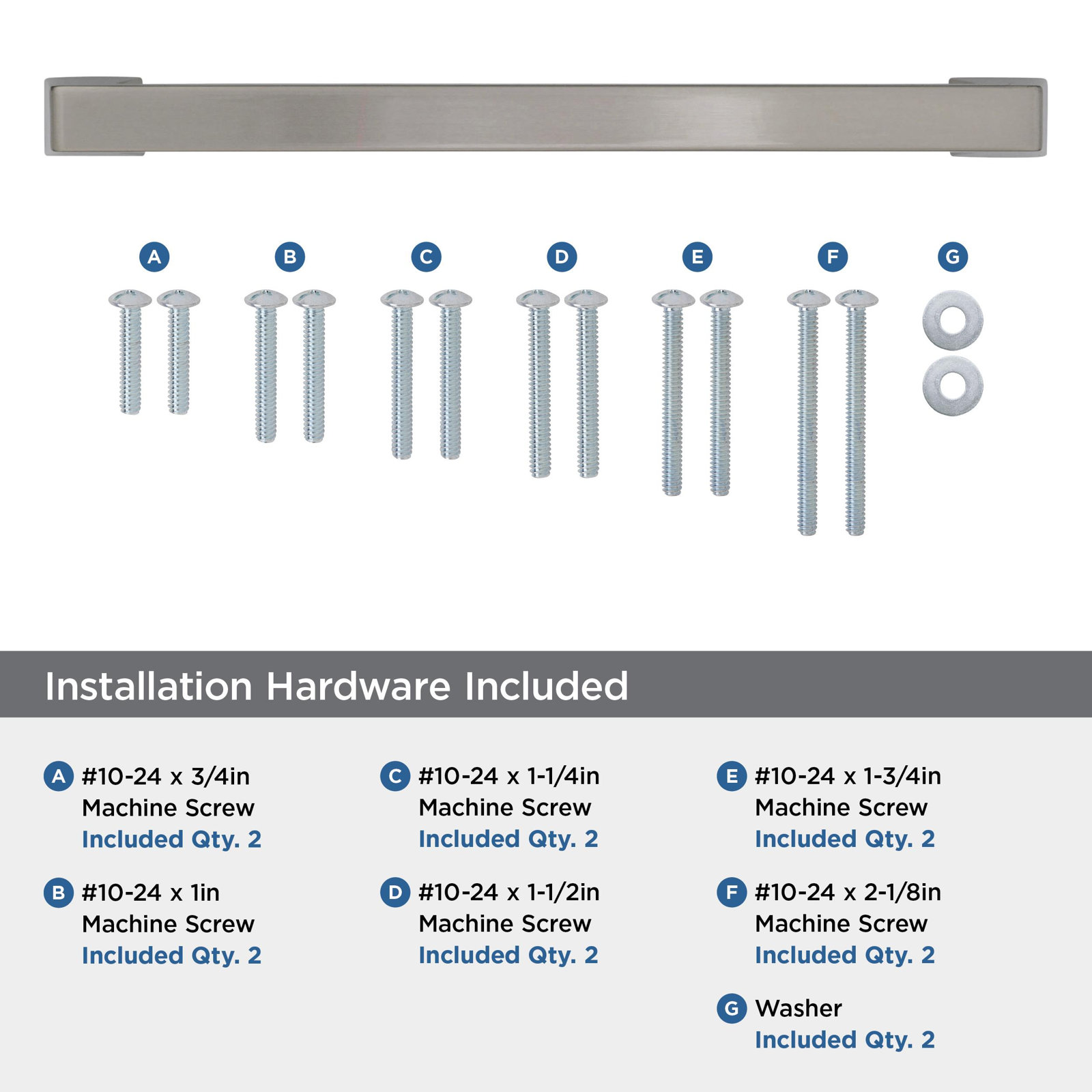 Blackrock Appliance Pull, Satin Nickel, 8"
