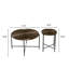 Radial Pattern Coffee And End Tables - Waterproof , Cover, Black Metal Legs, Distressed Cylindrical, Dark Walnut, For Interiors & Table With , Functional Home Decor