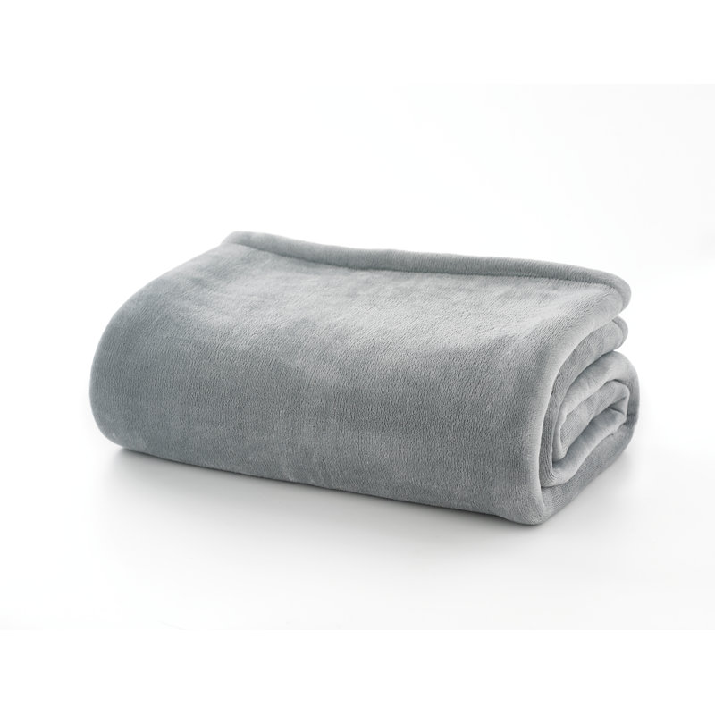 Plain Weave / Muslin Throw Blanket, Silver