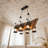 6 - Light Dimmable Geometric Chandelier