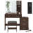 Large Vanity Table Set with Lighted Mirror & Charging Station Christmas Gifts-80827951