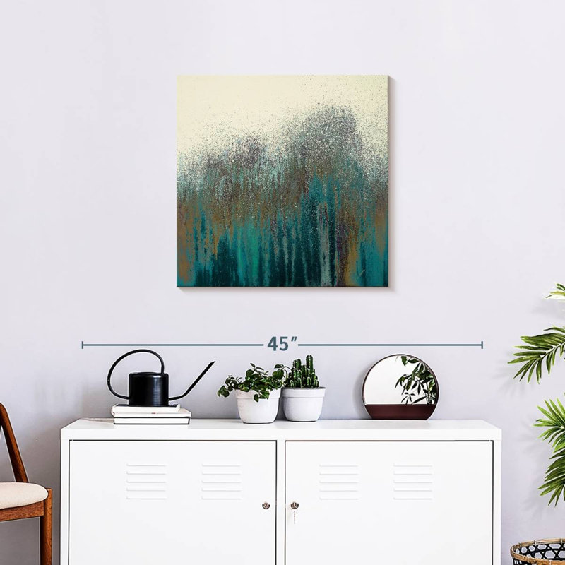 Teal Woods, 24" H x 24" W