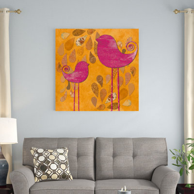 «Pink Birds», impression sur toile tendue