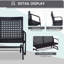 Banc de patio double en acier Shupe