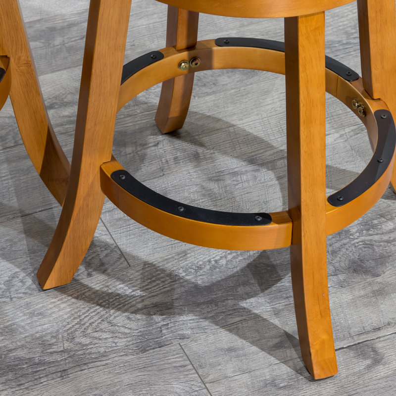 Tabouret pivotant 30 po, Marron clair, Noir